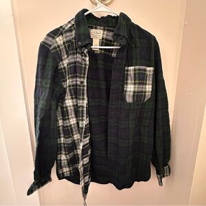 L.L. Bean multi-pattern flannel shirt